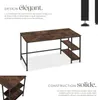 Bureau informatique CANTON 120x60x75,5cm - Bois foncé Voir les images du produit 3