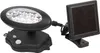 A black LED solar spotlight with a separate solar panel, shown against a white background. Produktbild-Vorschau