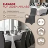 DETEX® Stuhlhussen 6er Set Grau Hochzeit Stretch  Dehnbar Produktbild-Vorschau 2