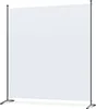 A white screen or fabric panel is stretched taut between two metal poles, which are supported by curved metal bases. The product is shown against a plain white background. Produktbild-Vorschau