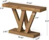 Tribesigns Massivholz-Konsolentisch, 120 cm Bauernhof Produktbild-Vorschau 7