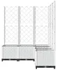 vidaXL Pflanzkübel mit Rankgitter Weiß 120x120x136 cm PP Produktbild-Vorschau 5