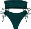 Damen Zweiteiliger Badeanzug Bandeau Bikini Set Hohe Taille Produktbild-Vorschau 5