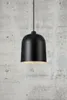 A black pendant light hangs against a concrete wall. Voir les images du produit
