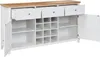 BELIANI Sideboard aus weißem MDF mit 2 Türen Ablagen Produktbild-Vorschau 4