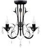 vidaXL Decknlampe Art Novau mit Kristallperlen 3 x E14 Produktbild-Vorschau 4