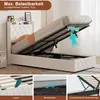 UnboxG gestoffeerd bed 90x200 cm met LED-verlichting en Productafbeelding-voorbeeld 3