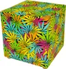 40cm PSYWORK Sitzhocker Neon Cube "Sweet Weed" Produktbild-Vorschau 1