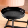 Eleganter Kerzenständer für 3 Kerzen, schwarzes Metall Produktbild-Vorschau 7