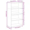 The Living Store Highboard Betongrau 70x41x124 cm Produktbild-Vorschau 9