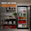 GastroHero Lagerkühlschrank ECO 600 Glastür Schwarz 562 Produktbild-Vorschau 3
