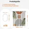 Sprchový závěs 240x200cm Vzor listů, vodoodpudivý, Náhled obrázku produktu 2