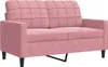 vidaXL 2-osobowa sofa różowa 120 cm aksamitna Podgląd zdjęcia produktu 1