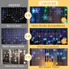 Comparison of two different types of snowflake string lights, highlighting features and differences. Náhled obrázku produktu