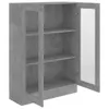 vidaXL Vitrína Concrete Grey 82,5x30,5x115 cm Drevo Náhľad obrázku produktu 4