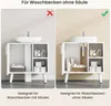 EUGAD Waschbeckenunterschrank mit Tür, Badezimmerschrank Produktbild-Vorschau 5