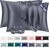 Vielit Satin Kissenbezug 2er Set Blau Violett 40x80 cm mit Produktbild-Vorschau 1