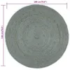vidaXL Tappeto in juta fatto a mano, rotondo, 180 cm, verde Anteprima dell’immagine prodotto 5