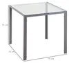 HOMCOM Esstisch Esszimmertisch Quadratischer Küchentisch Produktbild-Vorschau 3