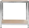 Regał Metalowy Magazynowy Garażowy 150x75x30 cm 4 Półki MDF Podgląd zdjęcia produktu 4