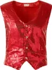 Pailletten-Weste Herren - rot, XXL Produktbild-Vorschau 5