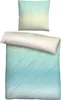 A pillow and a duvet cover with a gradient color pattern. Produktbild-Vorschau