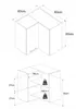 ULWEHOME | Eck-Hängeschrank 60 x 60 cm Beige, Produktbild-Vorschau 4