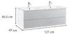 Mobile bagno doppio 120cm con piano in Vetroceramica e Anteprima dell’immagine prodotto 3
