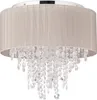 Relaxdays Deckenlampe Kristall, Lampenschirm aus Organza, Produktbild-Vorschau 1