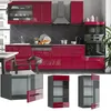Küchenglasschrank Vicco Fame-Line Bordeaux Hochglanz 40 cm, Produktbild-Vorschau 2