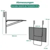 Table de balcon pliable - Table suspendue en métal, noire Voir les images du produit 2