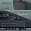 Collage of marketing images showing features of a cabinet. Produktbild-Vorschau