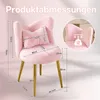 FCH Schminkhocker, Schreibtischhocker, Bow Shape Rücken Produktbild-Vorschau 7