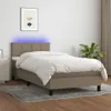 Boxspringbett mit Matratze & LED Taupe 100x200 cm Stoff Produktbild-Vorschau 2