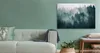 Leinwandbild Canvas Wald im Nebel Bäume Natur Landschaft 3D Produktbild-Vorschau 4