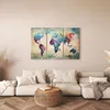 Italienischer Leinwand Leinwandbild - Rainbow Map Produktbild-Vorschau 4