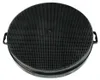 A top-down view of a black carbon filter for a range hood, isolated on a white background. Produktbild-Vorschau