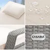 Casaria® Chaise longue en polyrotin Beige coussin 7cm 2 Voir les images du produit 2
