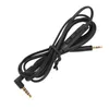 A black headphone cable with a microphone and volume control is coiled on a white background. Náhled obrázku produktu