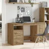 vidaXL Biurko z szafką Artisan Oak Drewno inżynieryjne Podgląd zdjęcia produktu 3