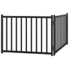 vidaXL 2-tlg. Hundetor Faltbar Schwarz 160 cm Massivholz Produktbild-Vorschau 6