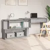 vidaXL Bureau d'angle Gris Sonoma 200x50x76 cm Bois Voir les images du produit 2