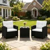 COSTWAY 3-TLG. Polyrattan Gartenmöbel Set, Balkonmöbel mit Produktbild-Vorschau 8