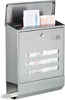 Relaxdays Briefkasten Edelstahl mit Zeitungsfach, Produktbild-Vorschau 1