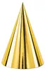6 Partyhüte Gold aus Karton 16 cm - Einheitsgröße Produktbild-Vorschau 4