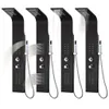 Duschpaneel Aluminium 20x44x130 cm Schwarz Produktbild-Vorschau 7
