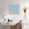 Gerahmtes Poster - Rahmen in heller Eiche - Vögel Kraniche Produktbild-Vorschau 6