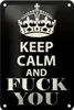Blechschild Spruch 12x18cm Keep Calm and fuck you Produktbild-Vorschau 1
