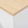 vidaXL Barový stôl s pohyblivou policou biely 138x39x110 cm Náhľad obrázku produktu 3