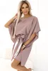 Numoco Dámské mini šaty Sofia mocca 2XL/3XL Náhled obrázku produktu 4